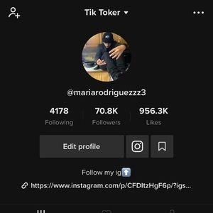 Tiktok account 70k+ followers